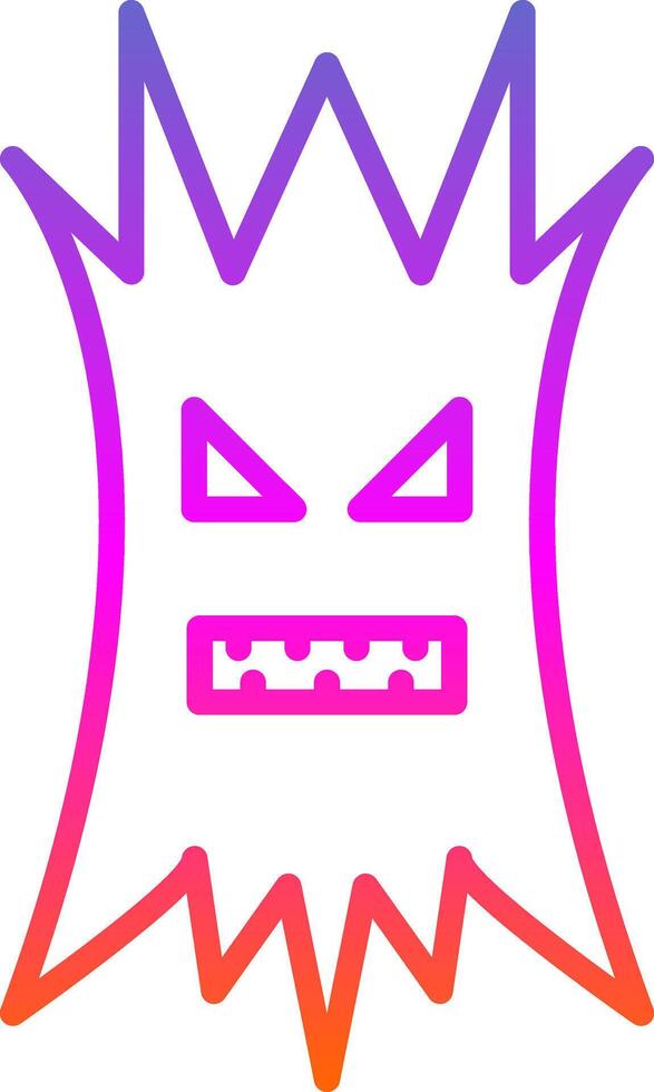 Tree Halloween Line Gradient Icon Design vector