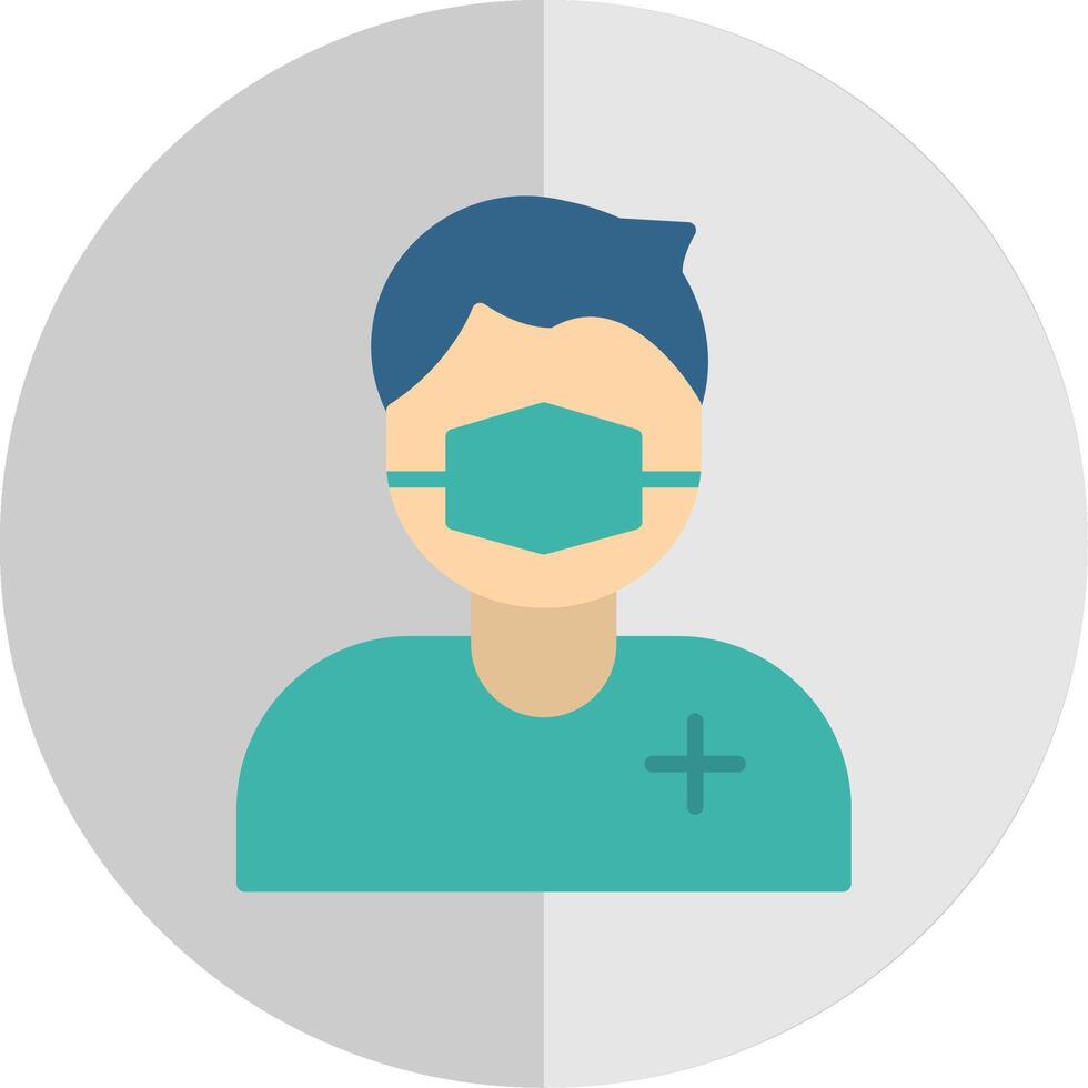 Surgeon Flat Scale Icon Design vector