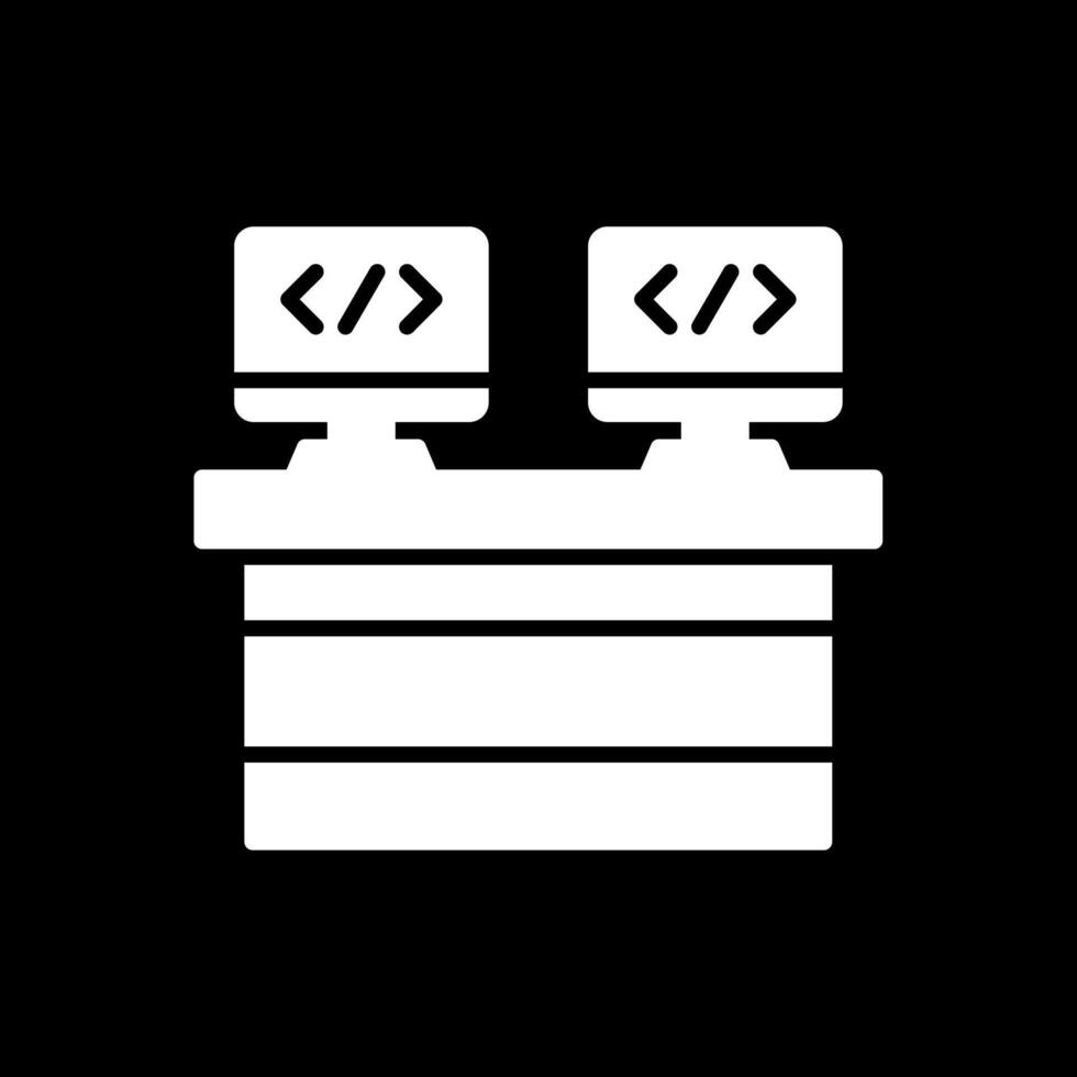 Pair Glyph Inverted Icon Design vector