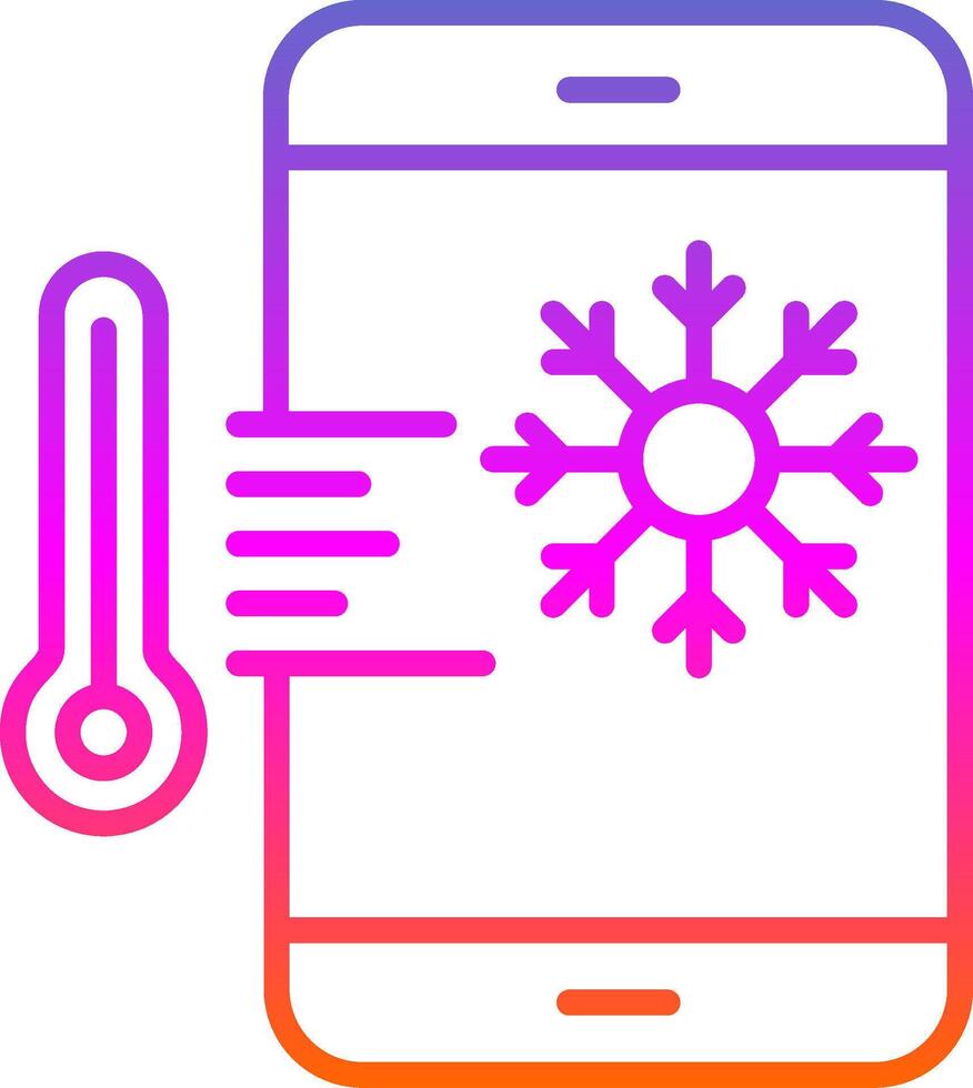 Thermostat Line Gradient Icon Design vector
