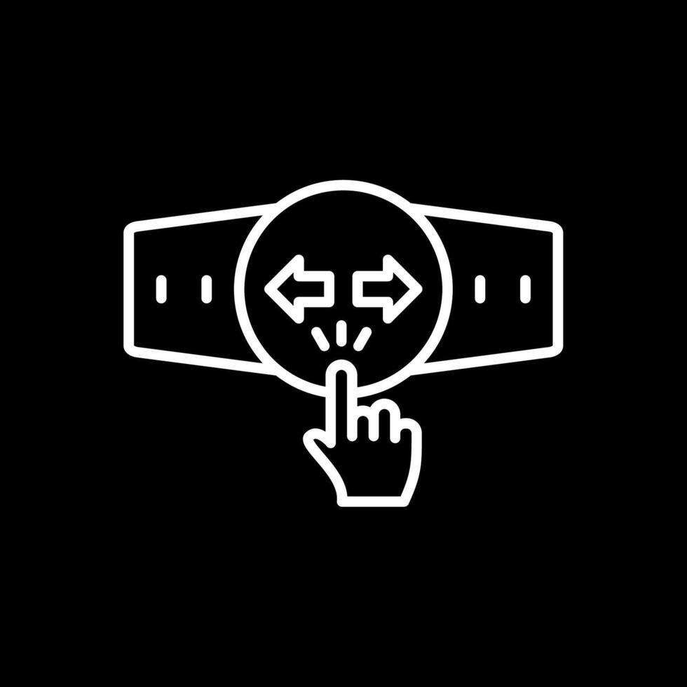 Touchscreen Line Inverted Icon Design vector