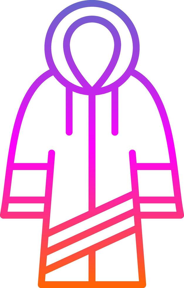 Raincoat Line Gradient Icon Design vector