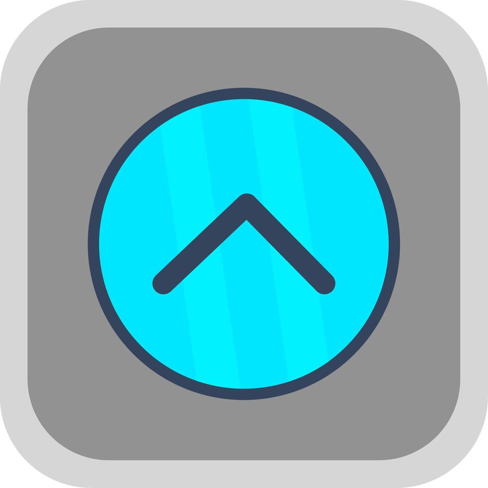Chevron Flat round corner Icon Design vector