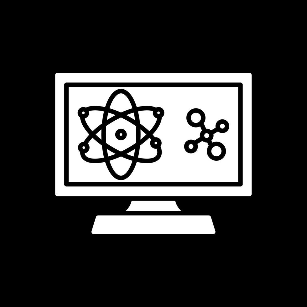 Computer Science Glyph Inverted Icon Design vector