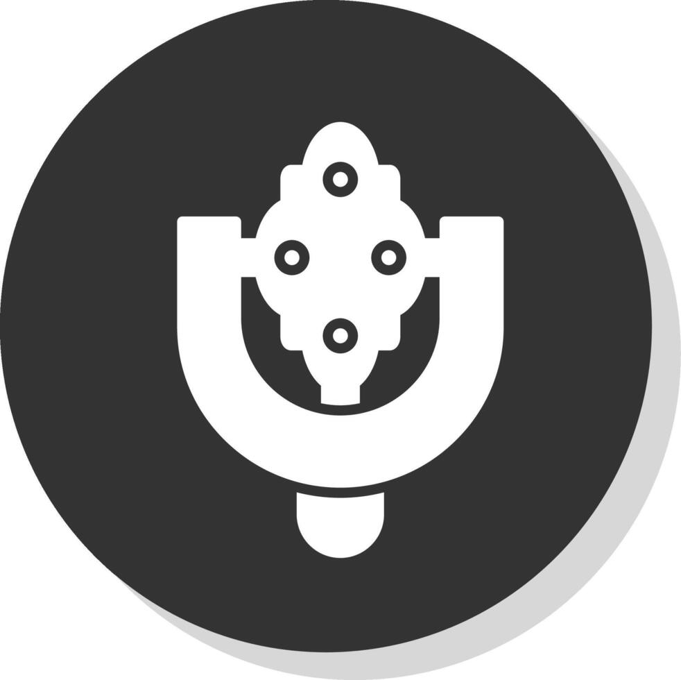 Door Knocker Glyph Shadow Circle Icon Design vector