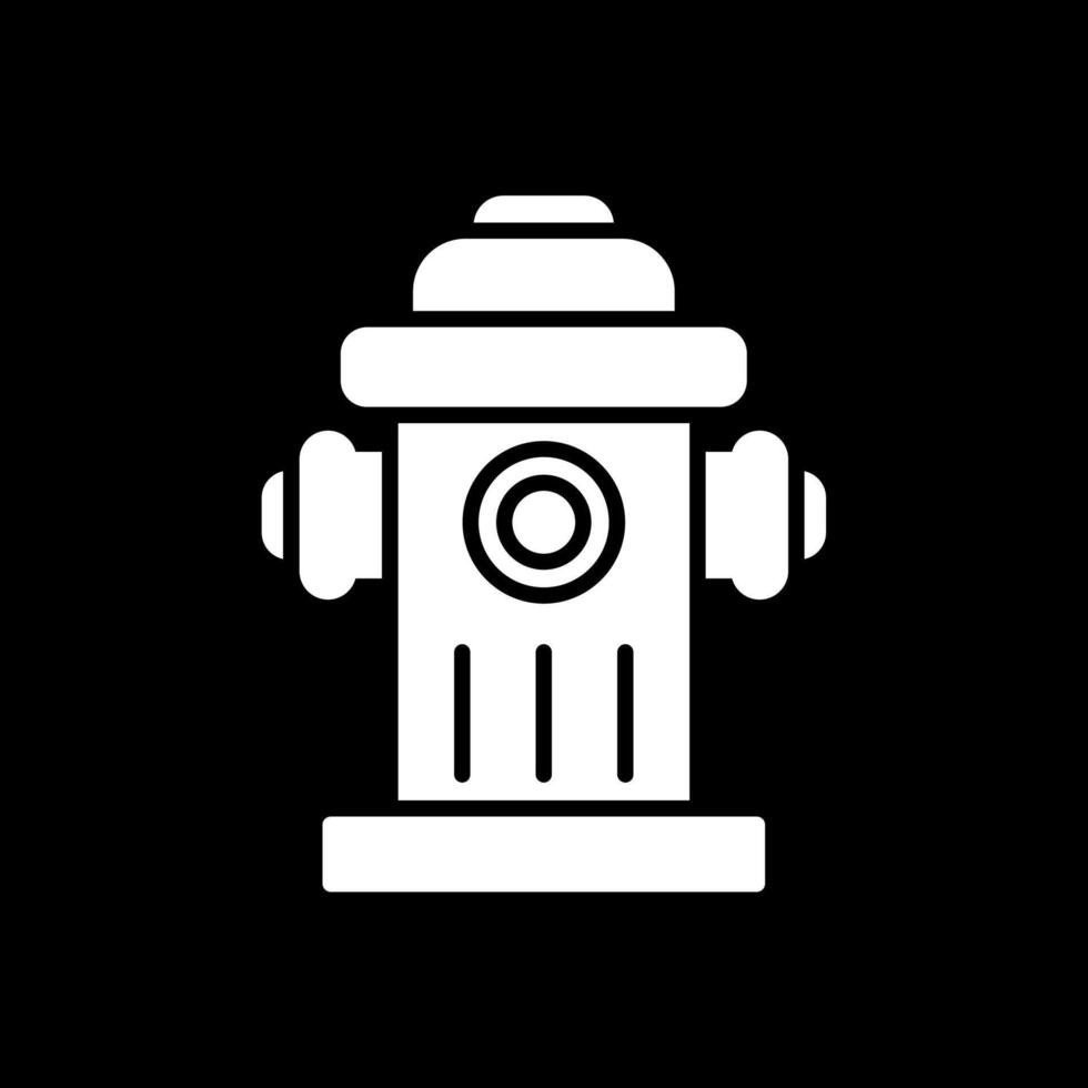 Fire Hydrant Glyph Inverted Icon Design vector
