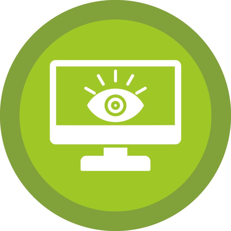 Monitoring Glyph Due Circle Icon Design vector