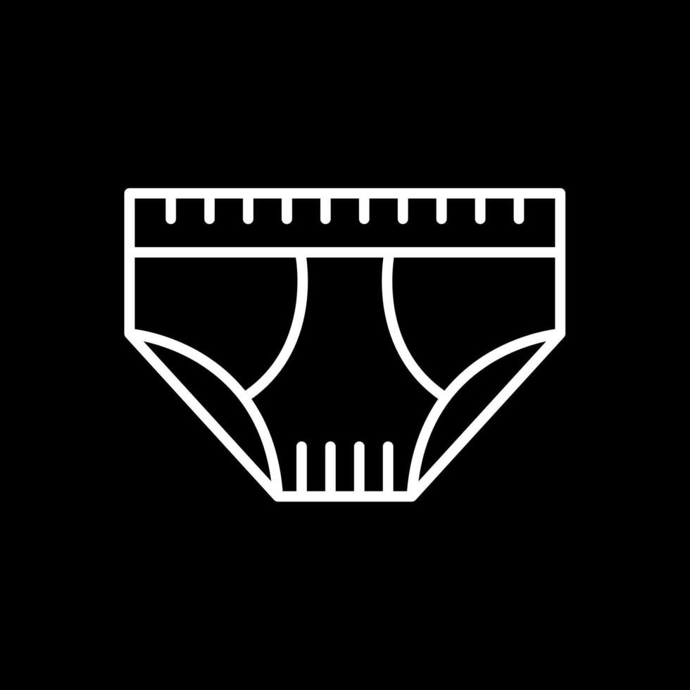 Underwear Line Inverted Icon Design vector