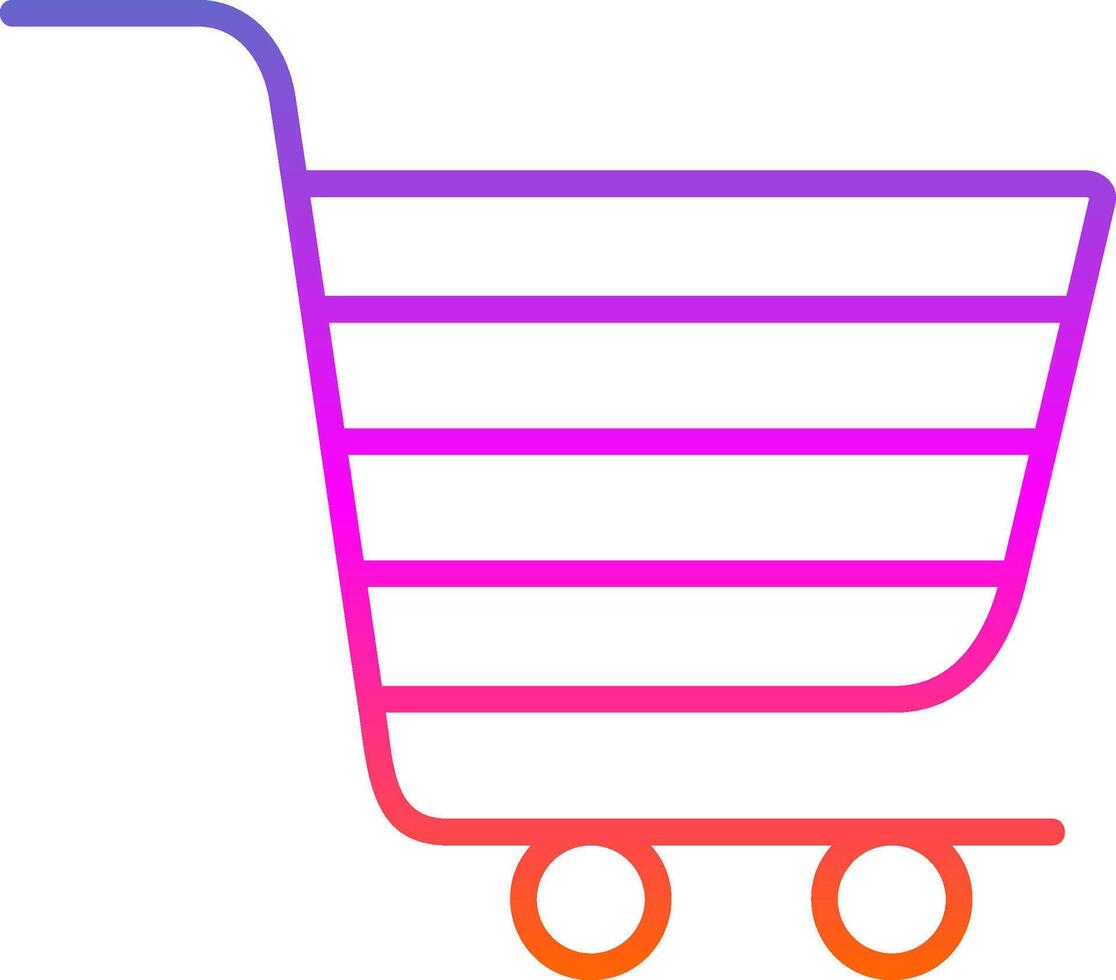 Cart Line Circle Sticker Icon vector