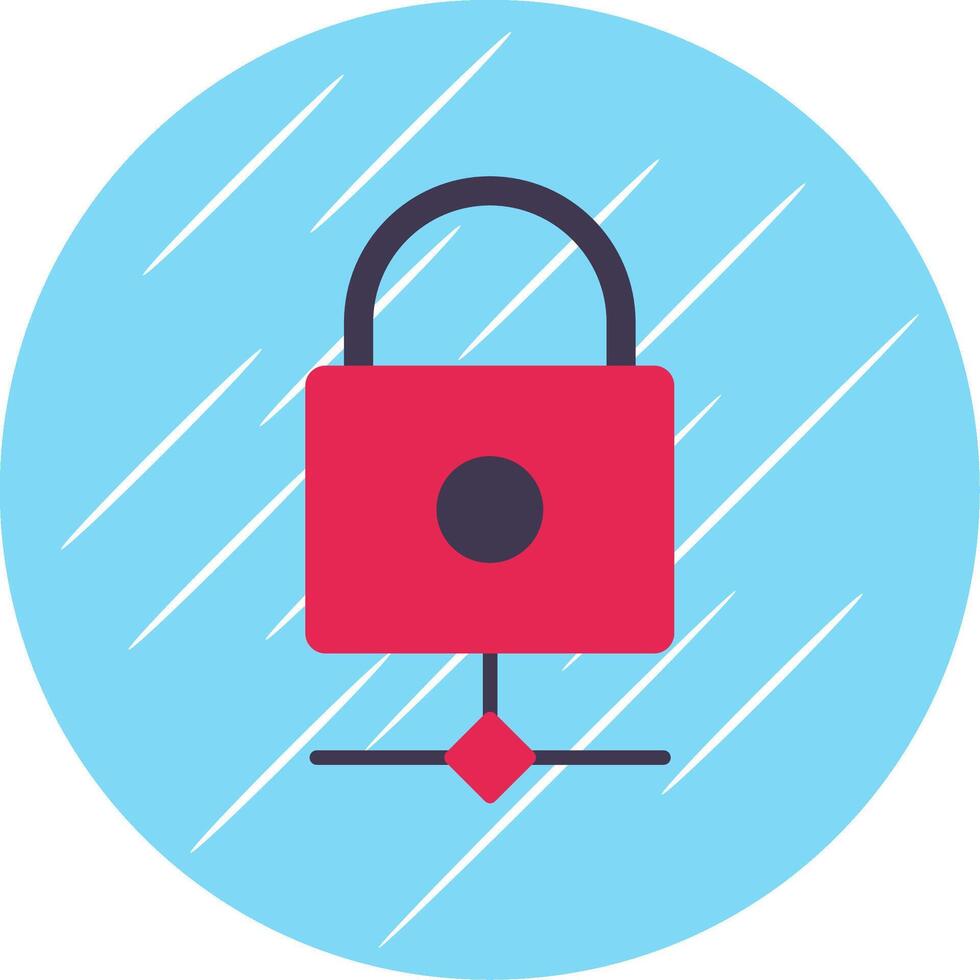 Multikey Security Flat Circle Icon Design vector
