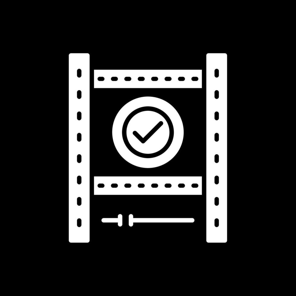 Movie Glyph Inverted Icon Design vector