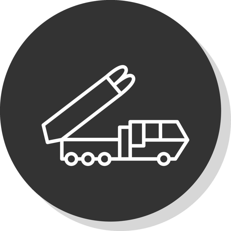 camión línea sombra circulo icono diseño vector