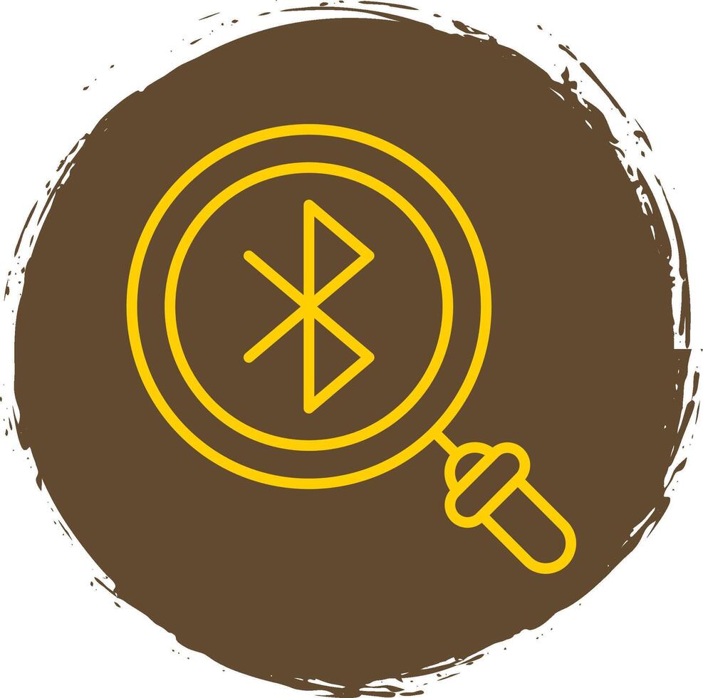 Bluetooth Line Circle Sticker Icon vector