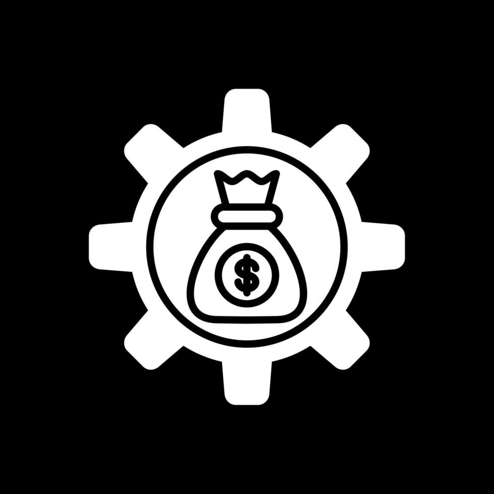 Asset Management Glyph Inverted Icon Design vector