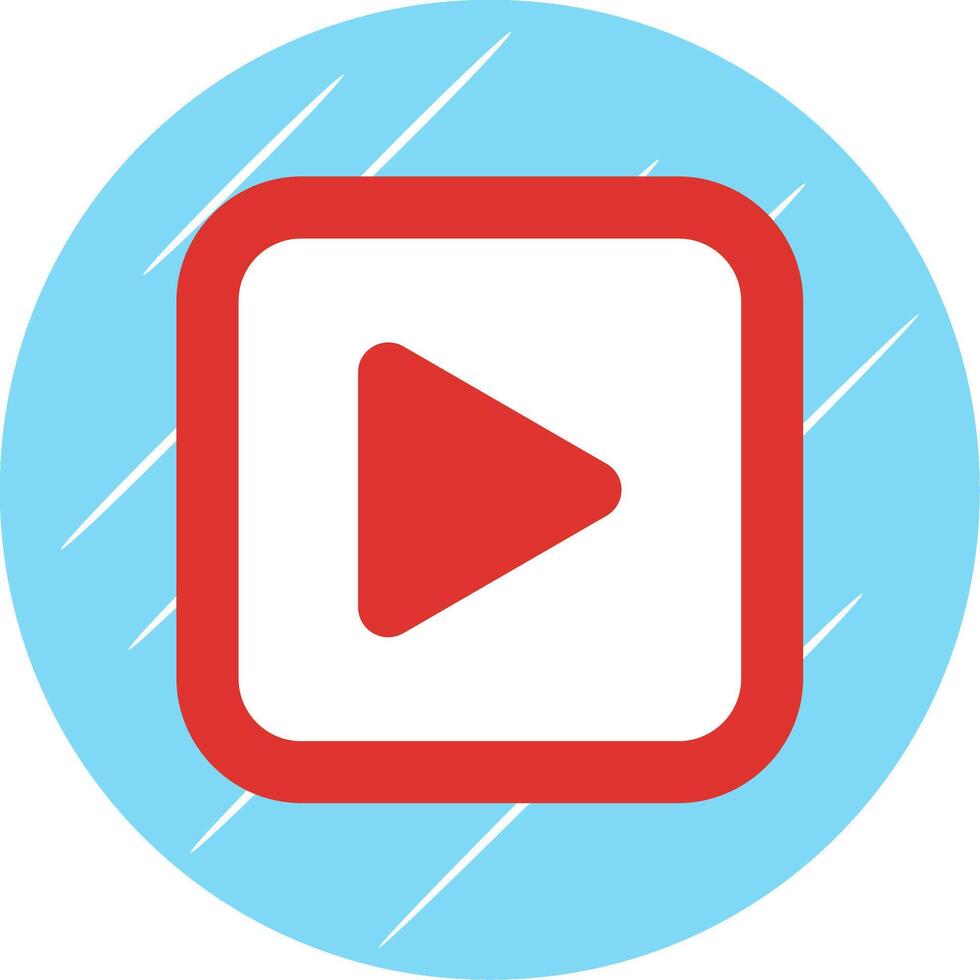 Play Flat Circle Icon Design vector