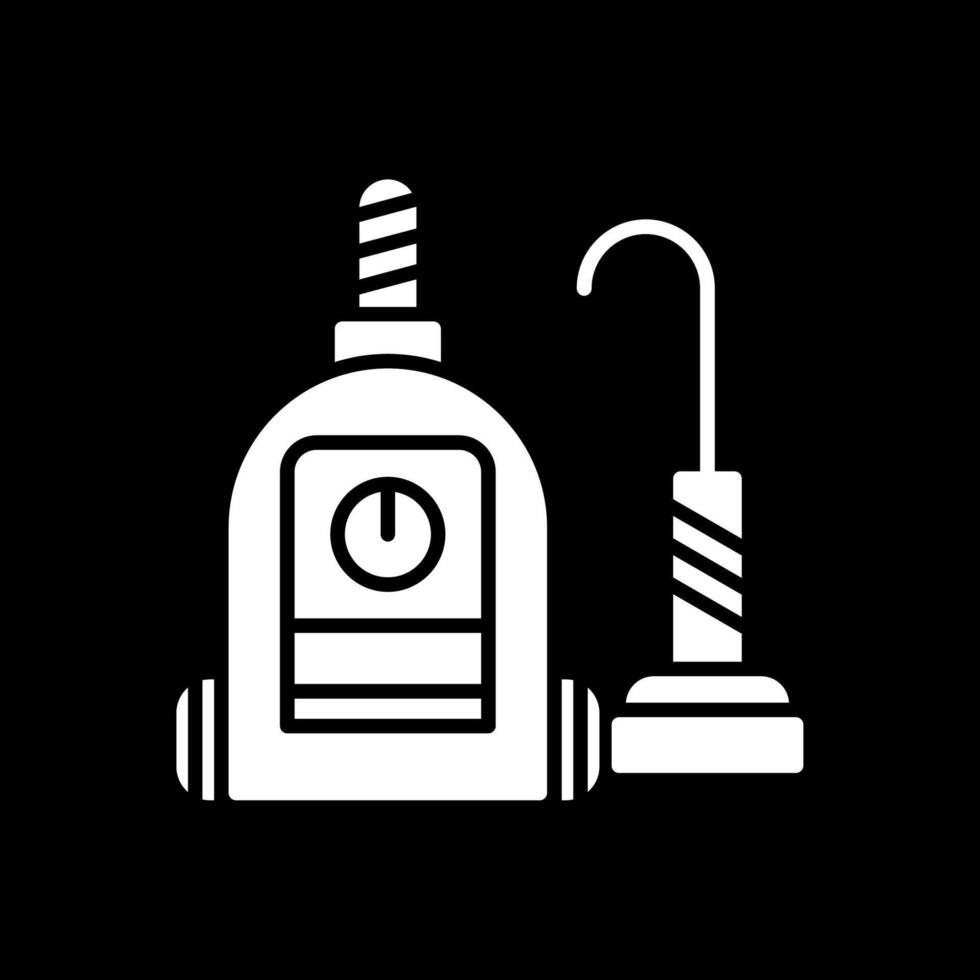 Vacuum Cleaner Glyph Inverted Icon Design vector