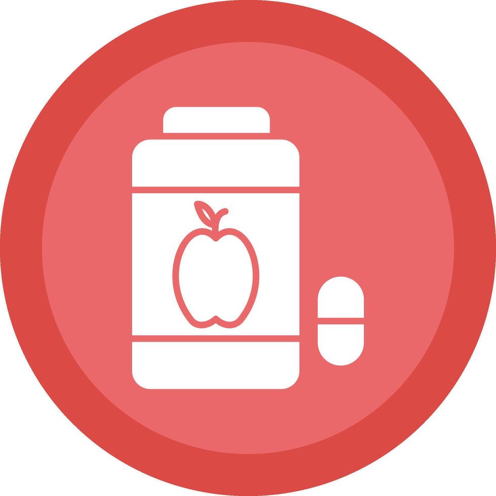 Vitamins Glyph Due Circle Icon Design vector