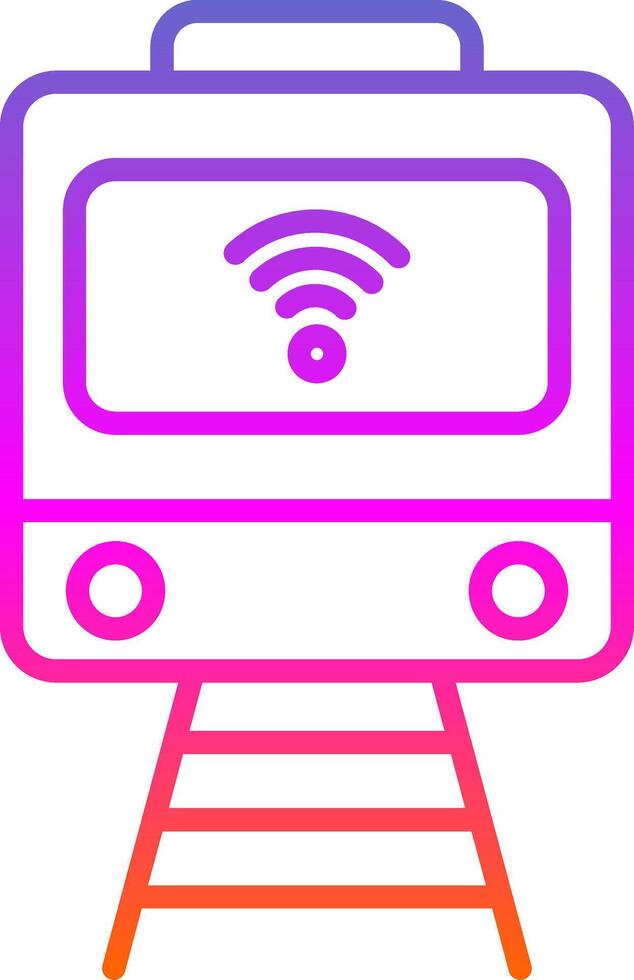 Train Line Gradient Icon Design vector