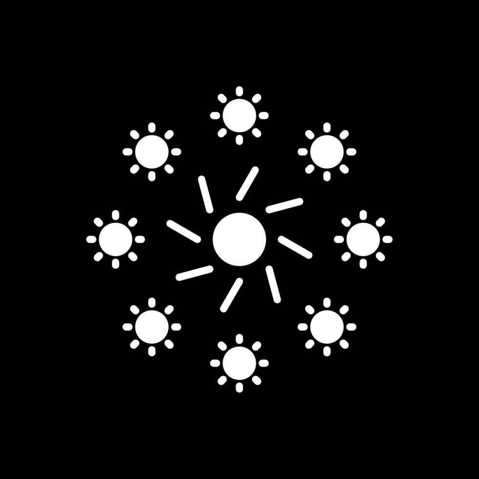Firework Glyph Inverted Icon Design vector