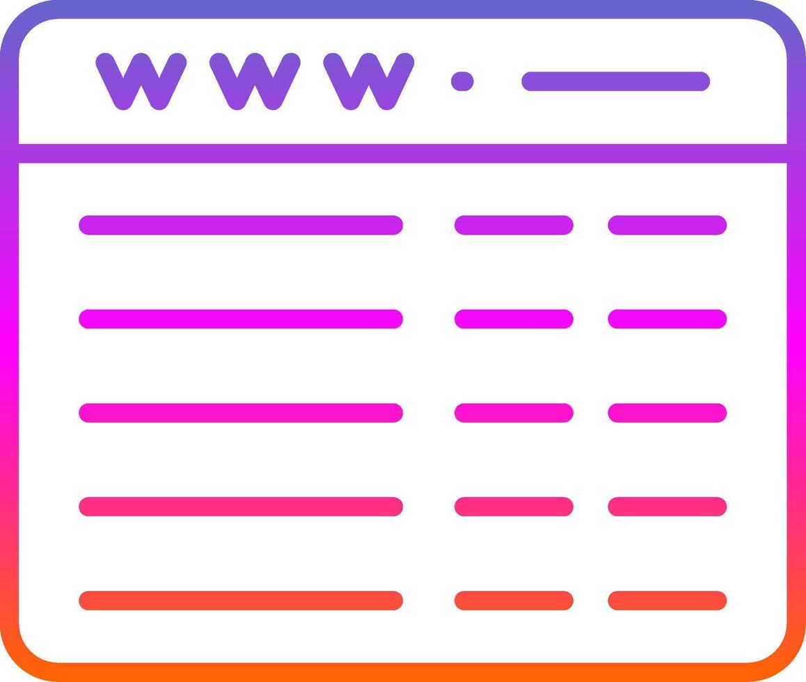 Web Programming Line Gradient Icon Design vector