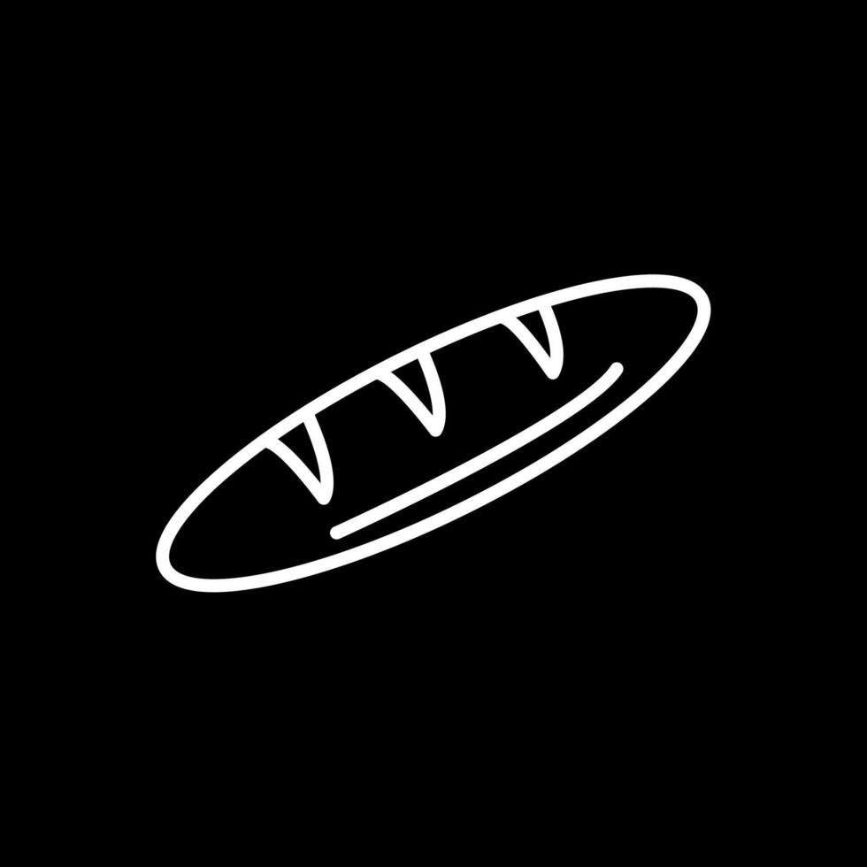 Baguette Line Inverted Icon Design vector