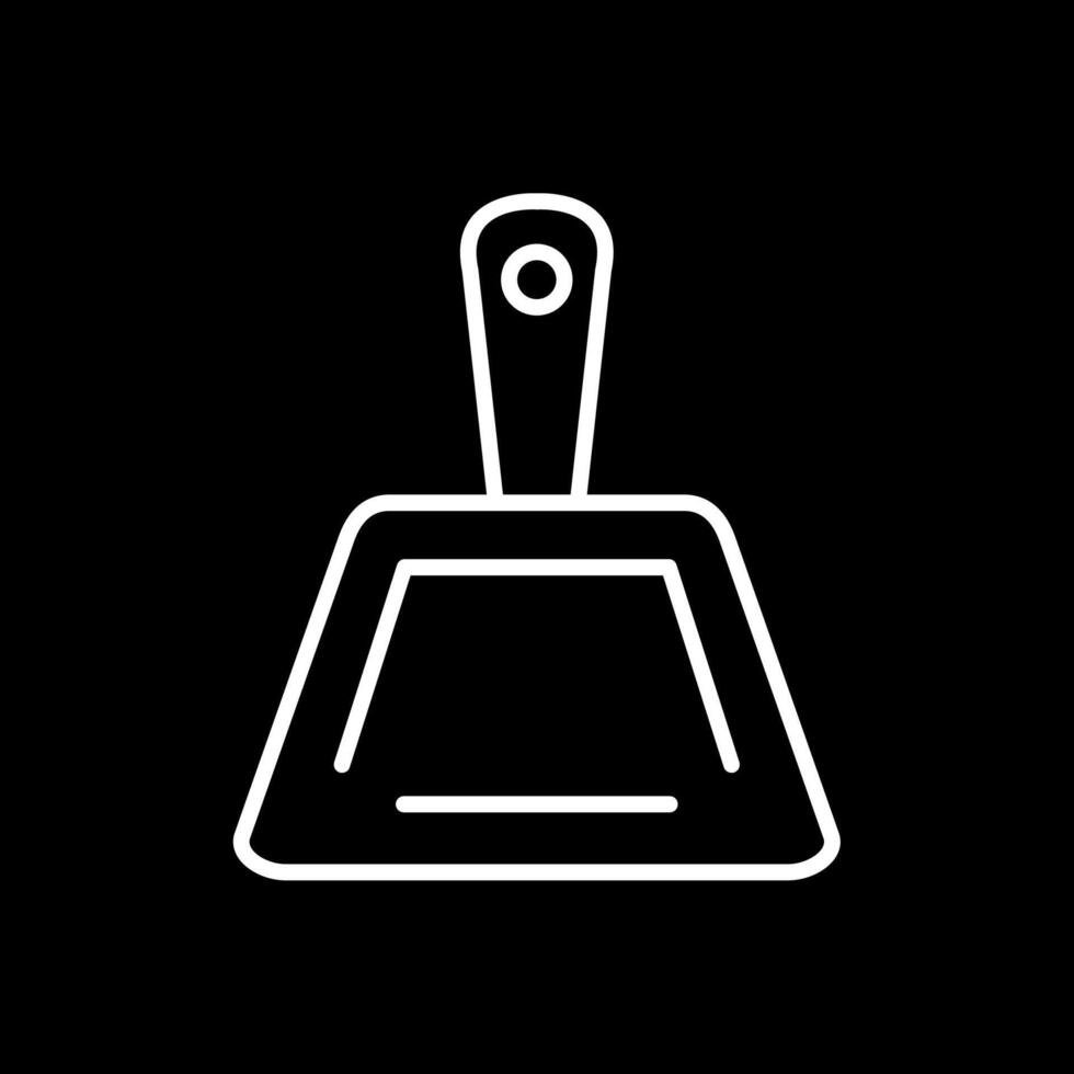Dustpan Line Inverted Icon Design vector