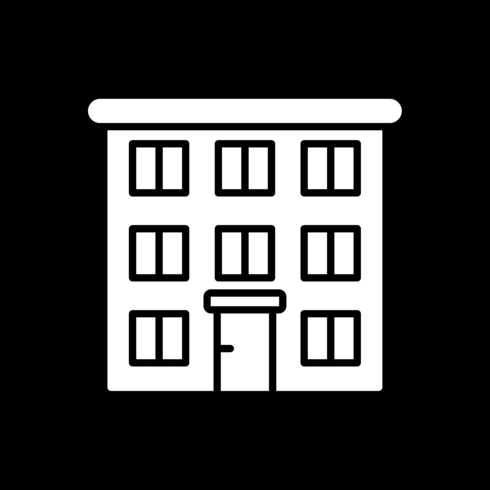 Building Glyph Inverted Icon Design vector