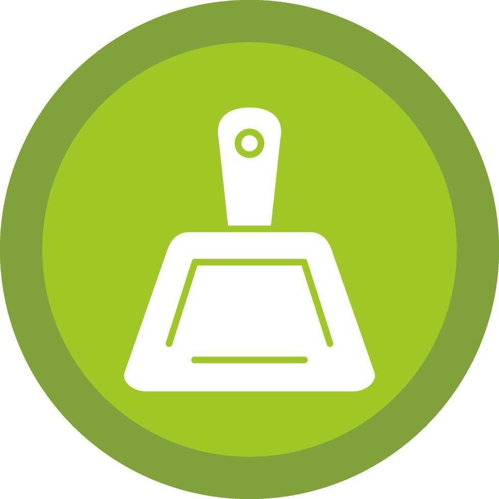 Dustpan Line Shadow Circle Icon Design vector