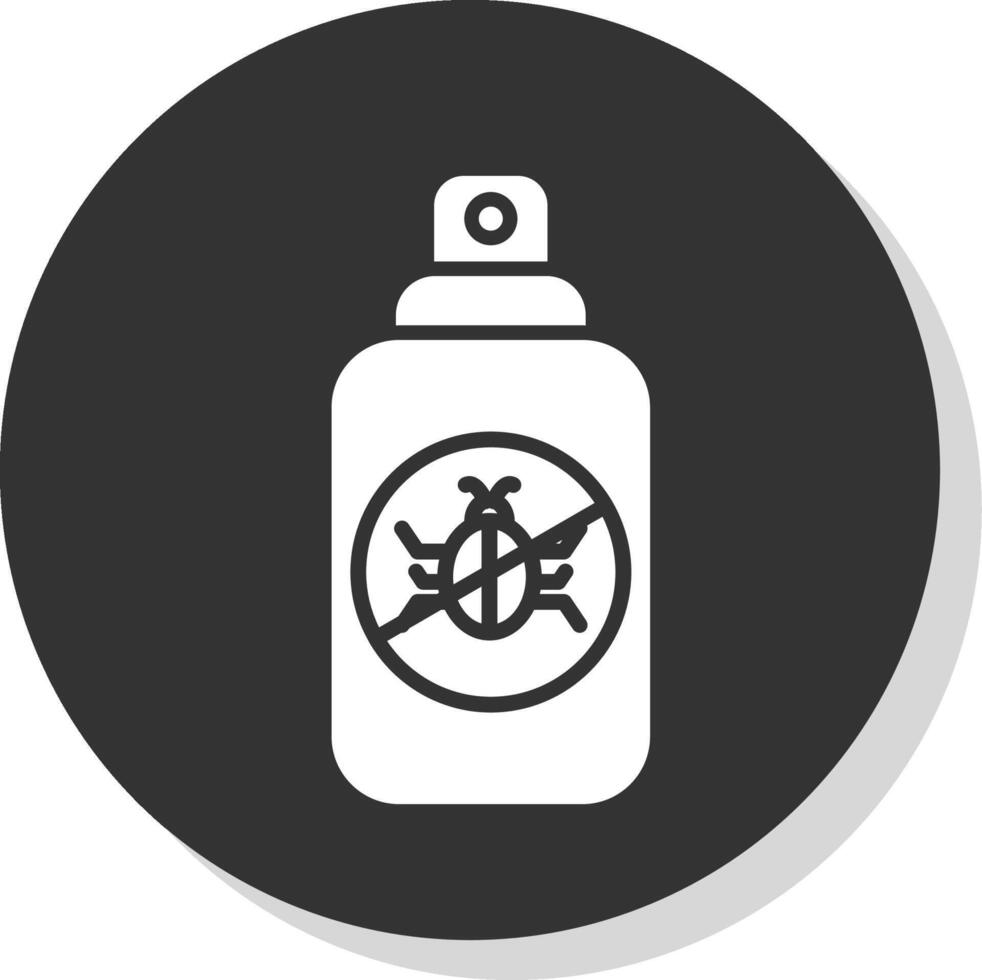 Insect Repellent Glyph Shadow Circle Icon Design vector