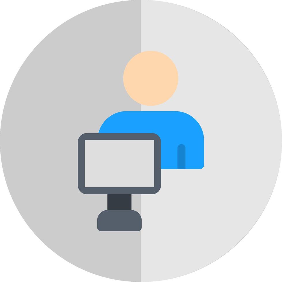 Gamer Flat Scale Icon Design vector