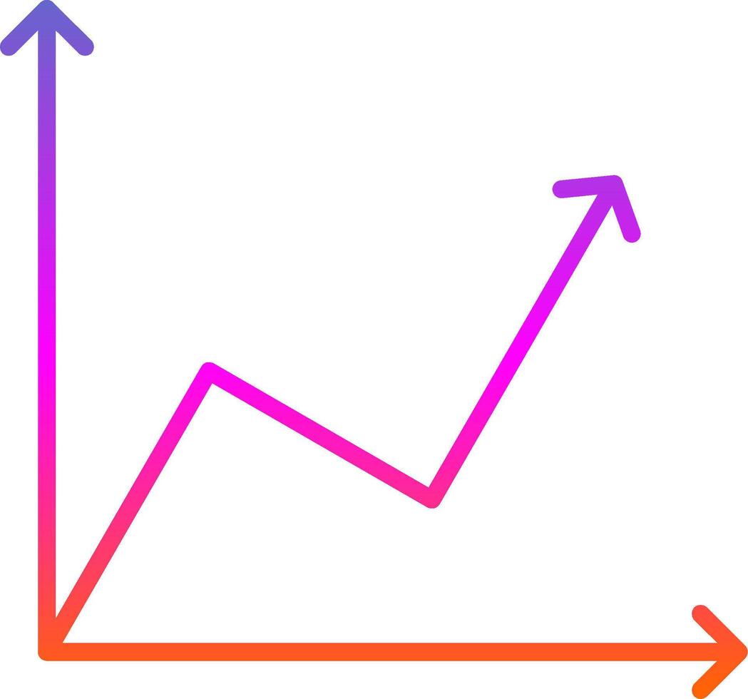 Line Circle Multi Circle Chart Line Gradient Icon Design vector