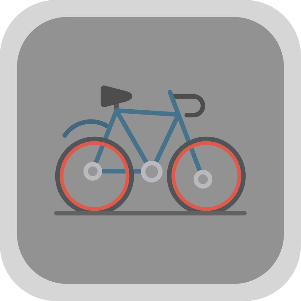 Bicycle Flat round corner Icon Design vector