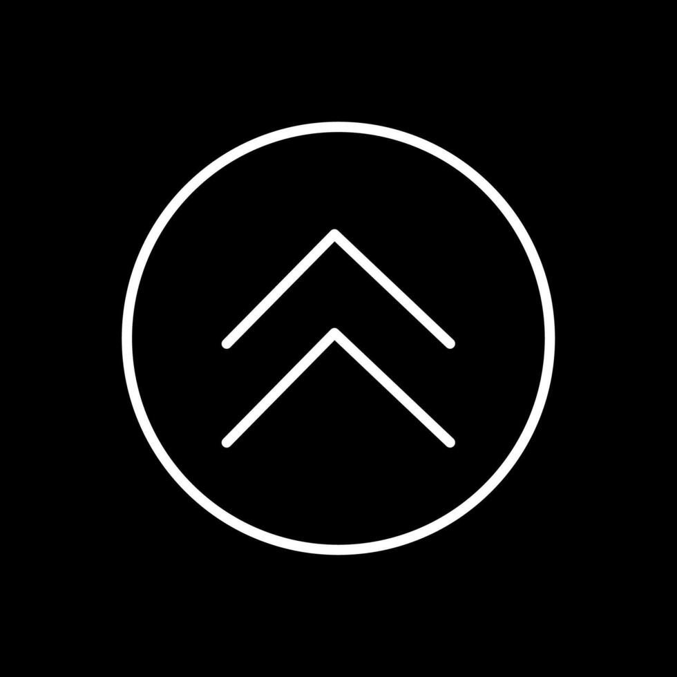 Chevron Line Inverted Icon Design vector