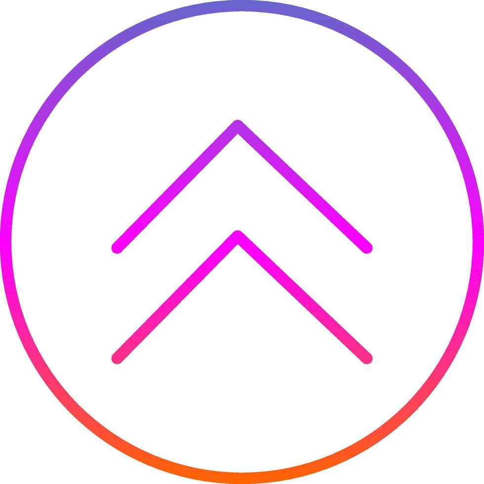 Chevron Line Gradient Icon Design vector