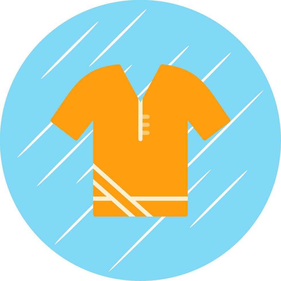 Shirt Flat Circle Icon Design vector