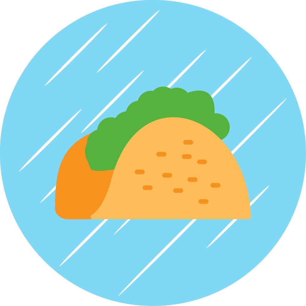 Taco Flat Circle Icon Design vector