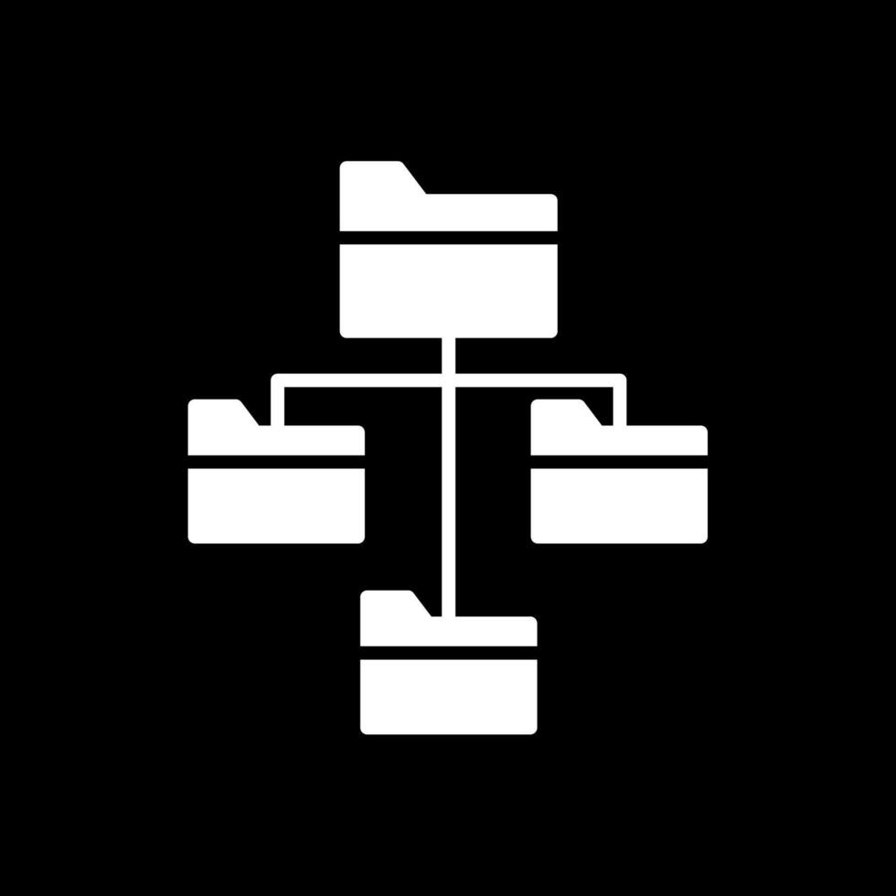 File System Glyph Inverted Icon Design vector