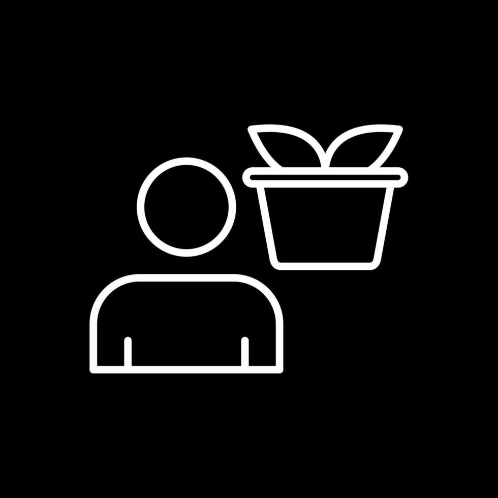 Personal Growth Line Inverted Icon Design vector