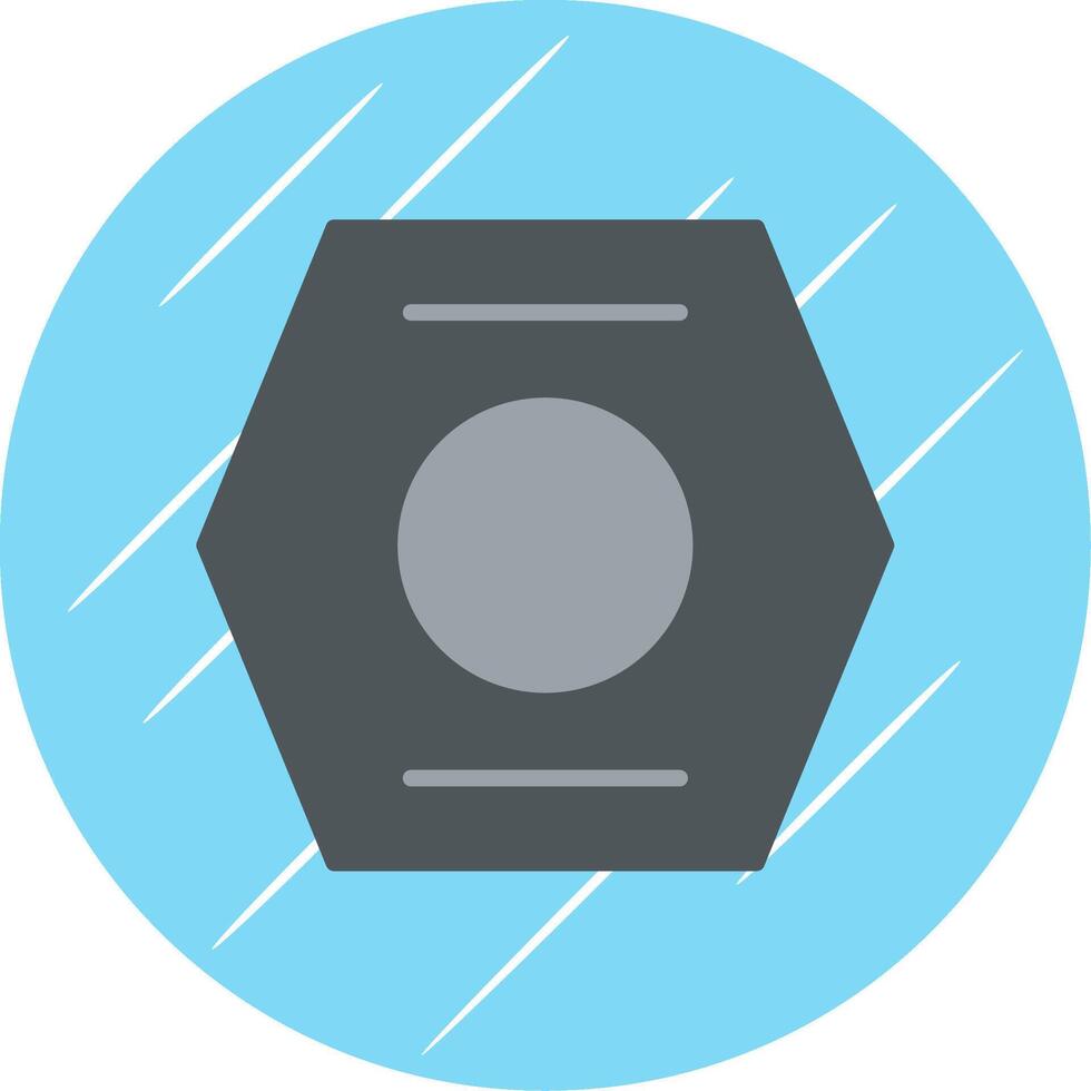 Nut Flat Circle Icon Design vector
