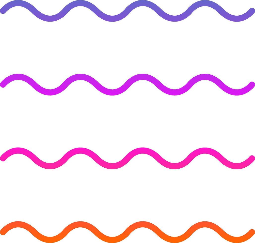 Waves Line Circle Sticker Icon vector