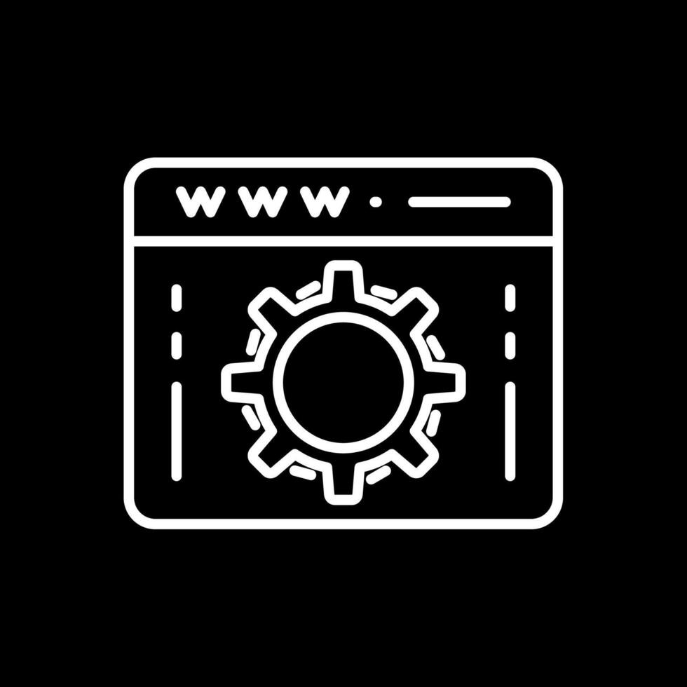 Web Optimization Line Inverted Icon Design vector