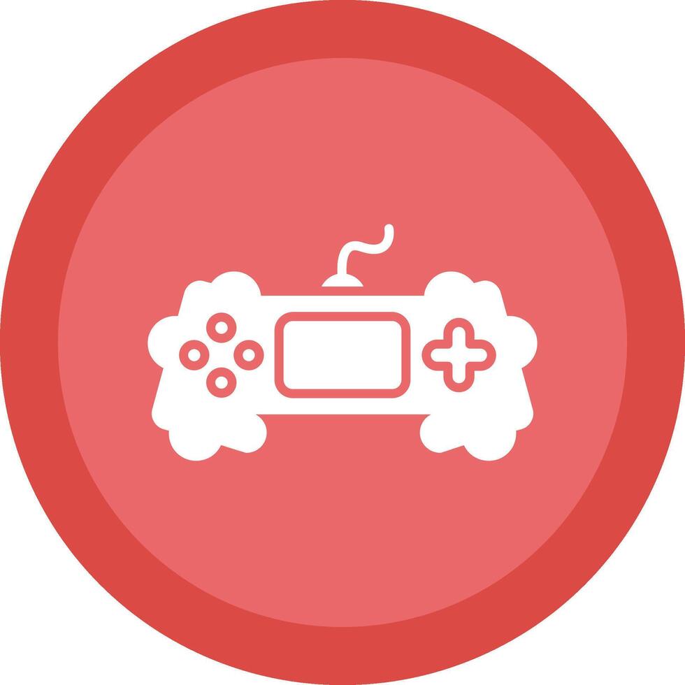 Game Glyph Due Circle Icon Design vector