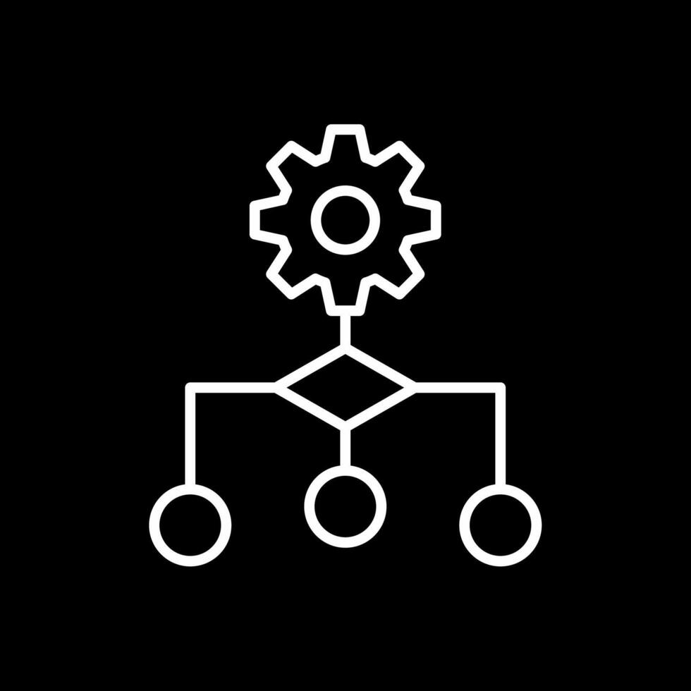 Algorithm Line Inverted Icon Design vector