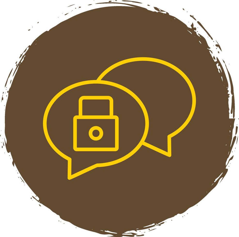 Chat Security Line Gradient Icon Design vector