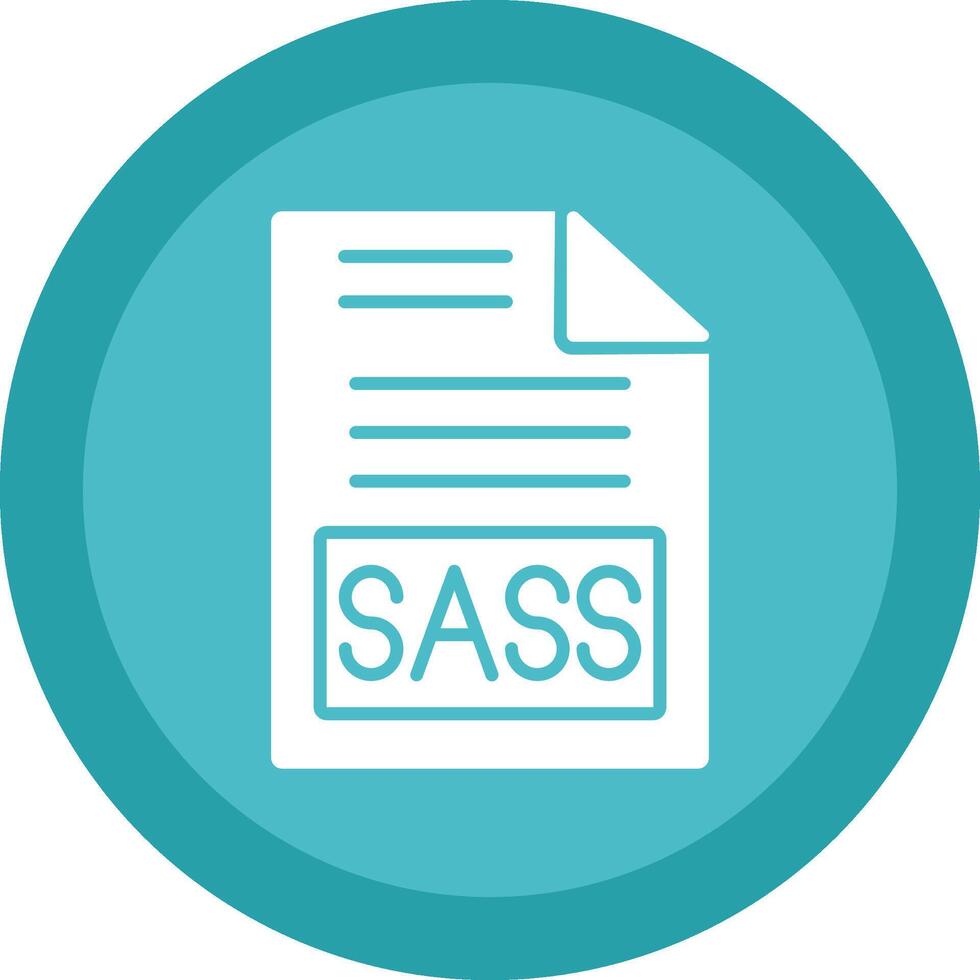 Sass Glyph Due Circle Icon Design vector