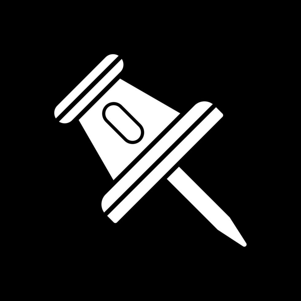 Pin Glyph Inverted Icon Design vector