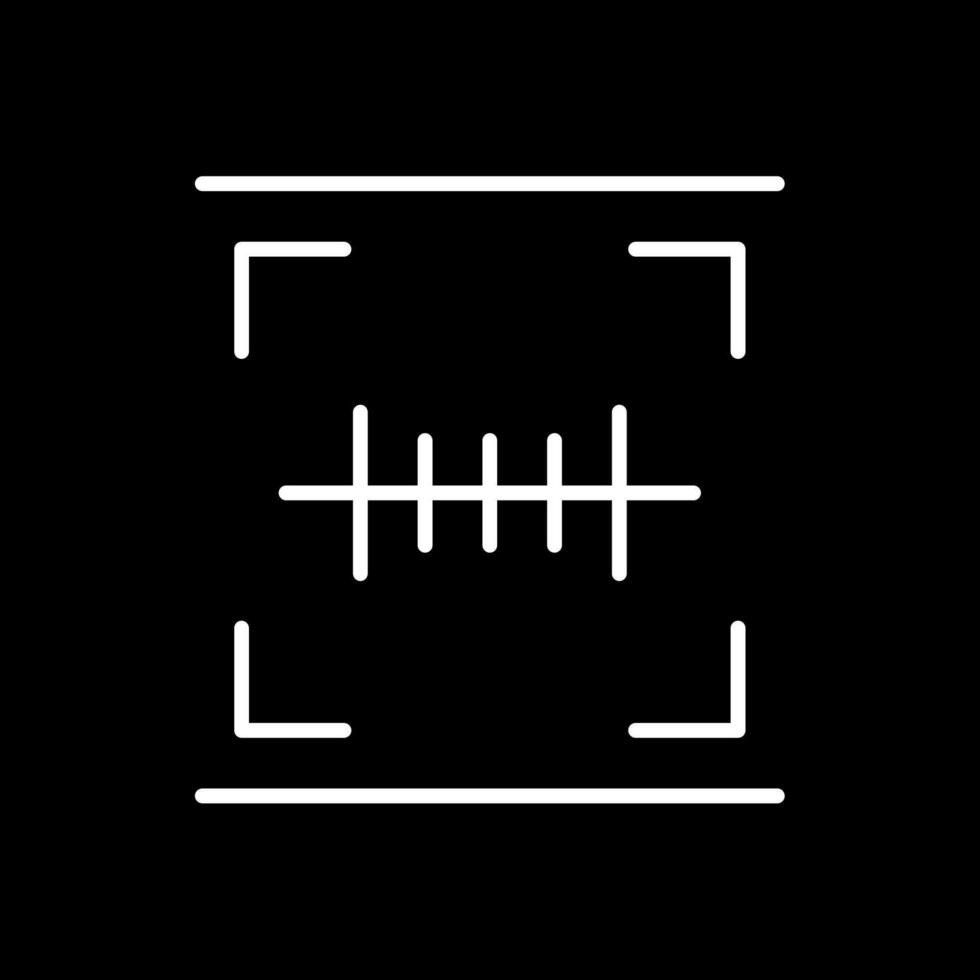 Barcode Scan Line Inverted Icon Design vector
