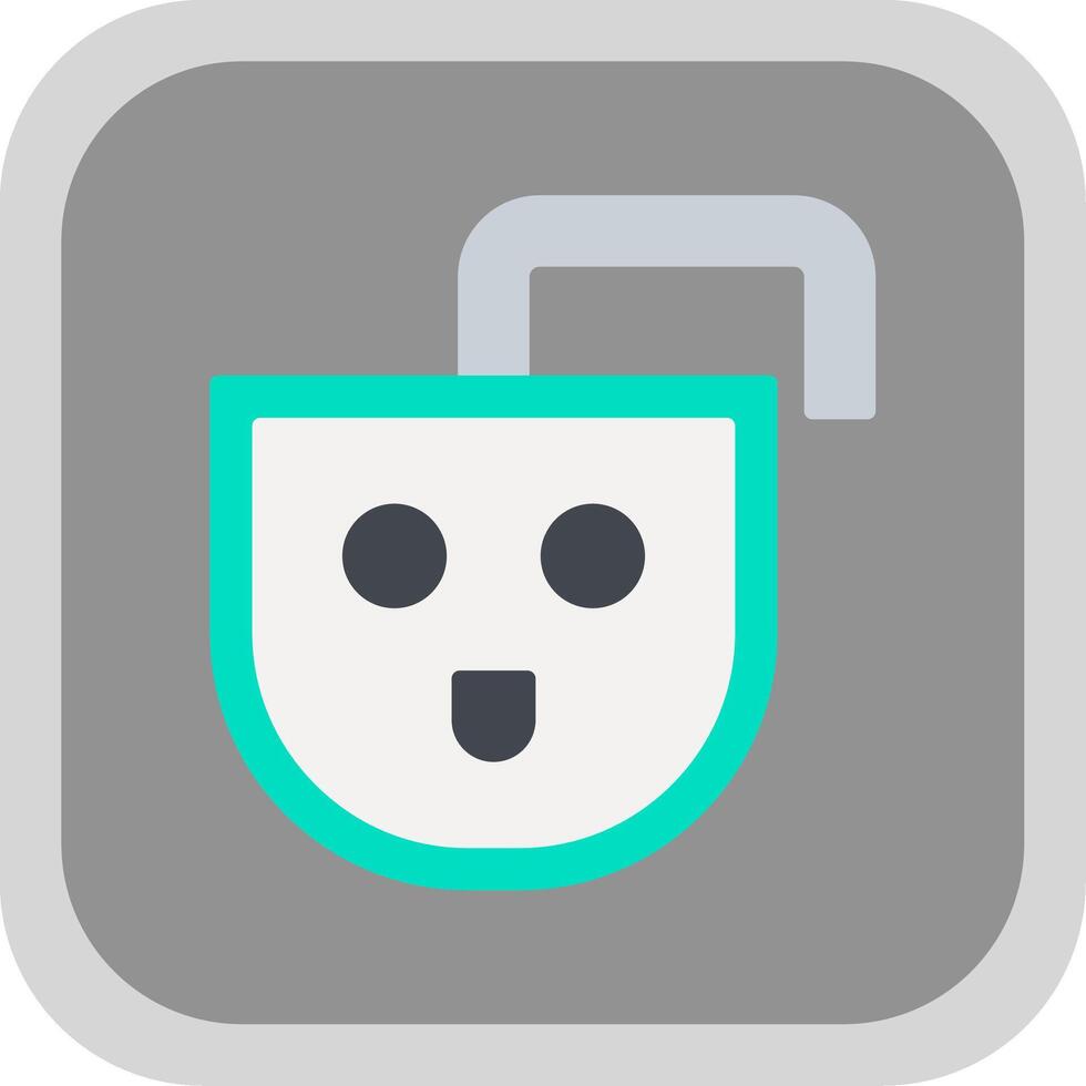 Wall Socket Flat round corner Icon Design vector