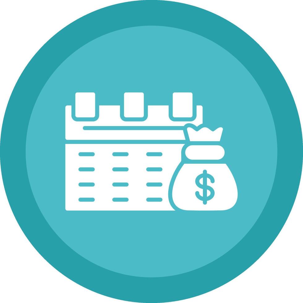Calendar Glyph Due Circle Icon Design vector