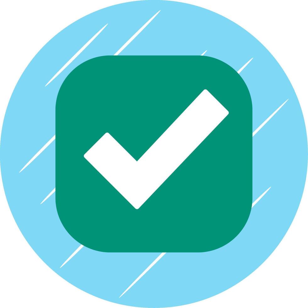 Checkmark Flat Circle Icon Design vector